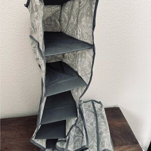 Laura Ashley Gray Closet Hanging Shelves Organizer